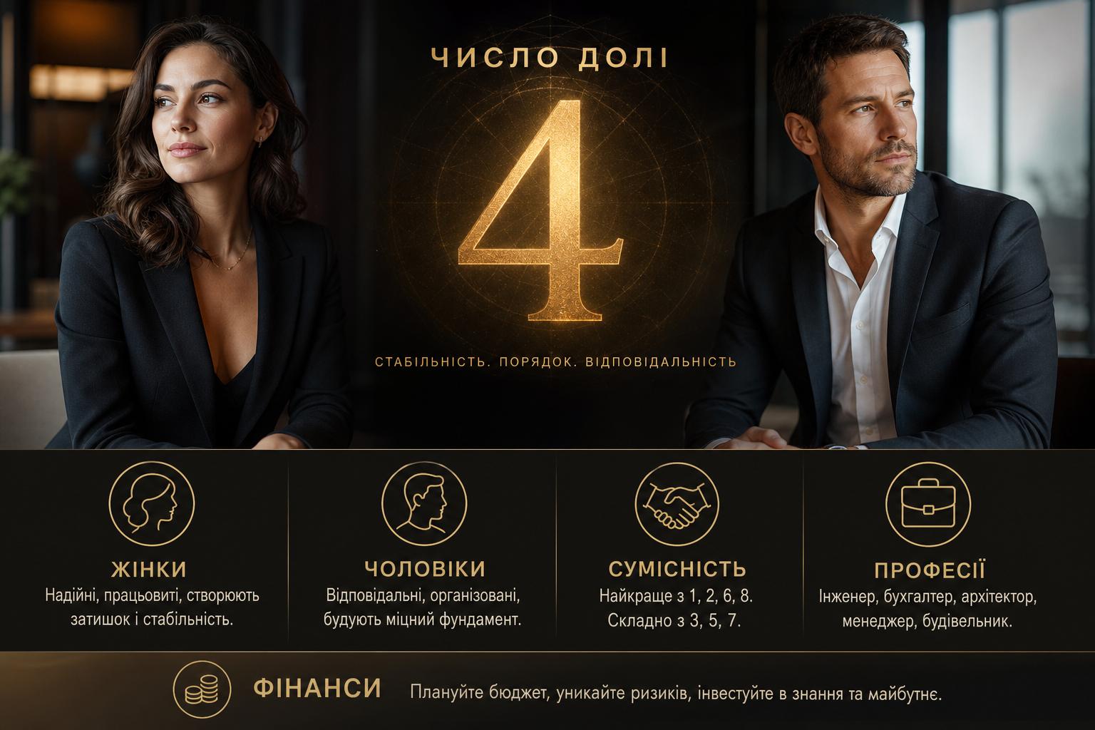 Значення числа долі 4: опис для жінок і чоловіків, сумісність і професії. Фінанси числа долі 4: як поводитися з грошима Значення числа долі 4: опис для жінок і чоловіків, сумісність і професії. Фінанси числа долі 4: як поводитися з грошима