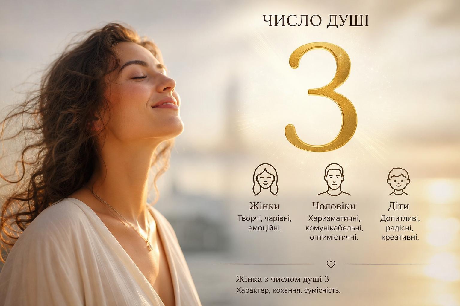 Число душі 3: значення, характеристика жінок, чоловіків і дітей. Жінка з числом душі 3: характер, кохання, сумісність Число душі 3: значення, характеристика жінок, чоловіків і дітей. Жінка з числом душі 3: характер, кохання, сумісність