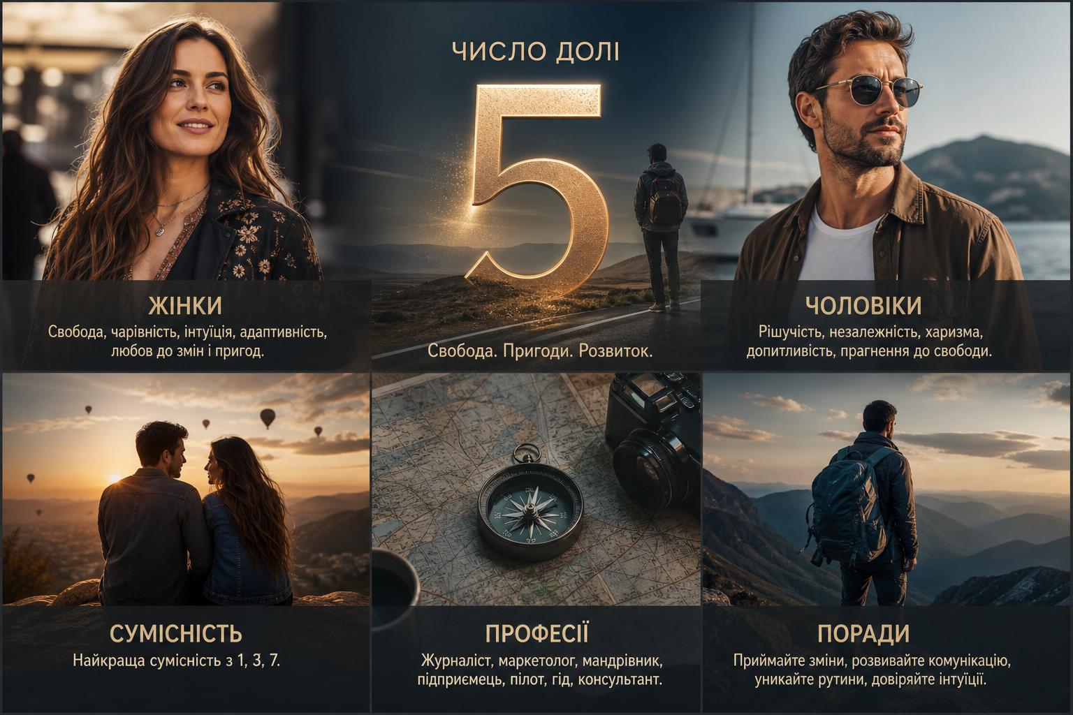 Значення числа долі 5: опис для жінок і чоловіків, сумісність і професії. Поради для розвитку сильних сторін Значення числа долі 5: опис для жінок і чоловіків, сумісність і професії. Поради для розвитку сильних сторін