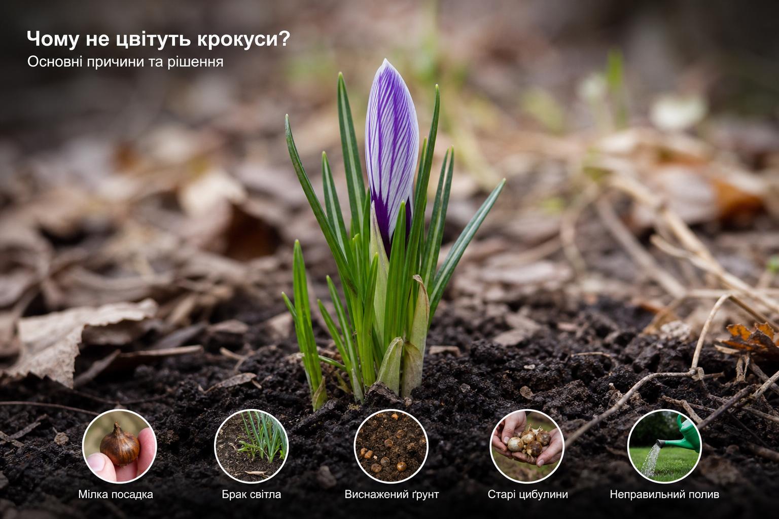 Чому не цвітуть крокуси, що робити, основні причини. Догляд за крокусами: щорічні рутіни Чому не цвітуть крокуси, що робити, основні причини. Догляд за крокусами: щорічні рутіни