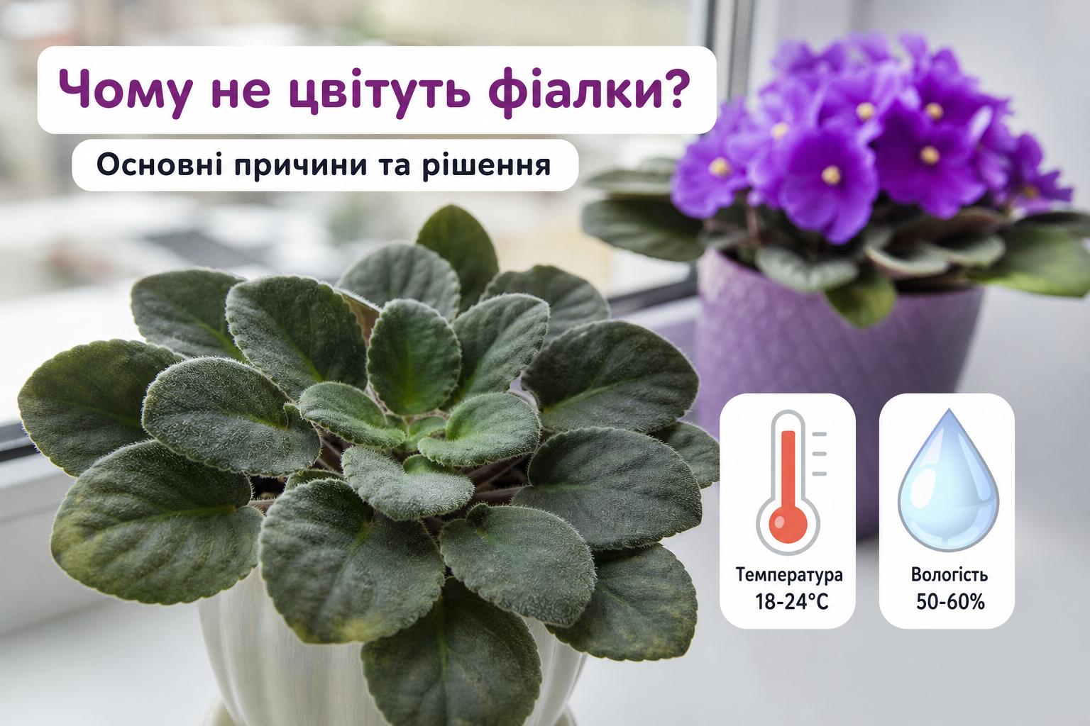 Чому не цвітуть фіалки, що робити, основні причини. Температура і вологість Чому не цвітуть фіалки, що робити, основні причини. Температура і вологість