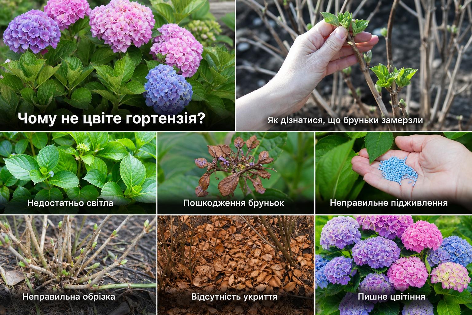 Чому не цвіте гортензія ,що робити, основні причини та як змусити її випустити пишні шапки. Як дізнатися, що бруньки замерзли Чому не цвіте гортензія ,що робити, основні причини та як змусити її випустити пишні шапки. Як дізнатися, що бруньки замерзли