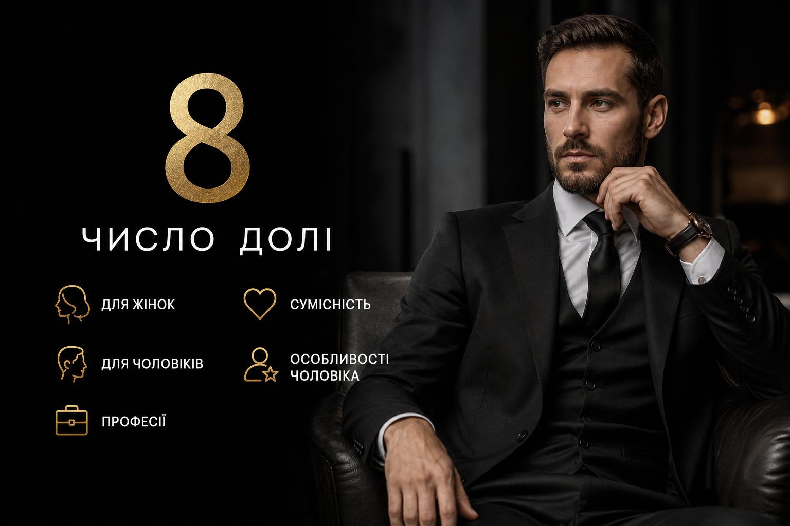 Значення числа долі 8: опис для жінок і чоловіків, сумісність і професії. Особливості чоловіка з числом долі 8 Значення числа долі 8: опис для жінок і чоловіків, сумісність і професії. Особливості чоловіка з числом долі 8