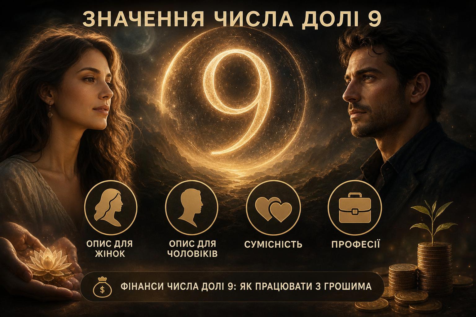 Значення числа долі 9: опис для жінок і чоловіків, сумісність і професії. Фінанси числа долі 9: як працювати з грошима Значення числа долі 9: опис для жінок і чоловіків, сумісність і професії. Фінанси числа долі 9: як працювати з грошима