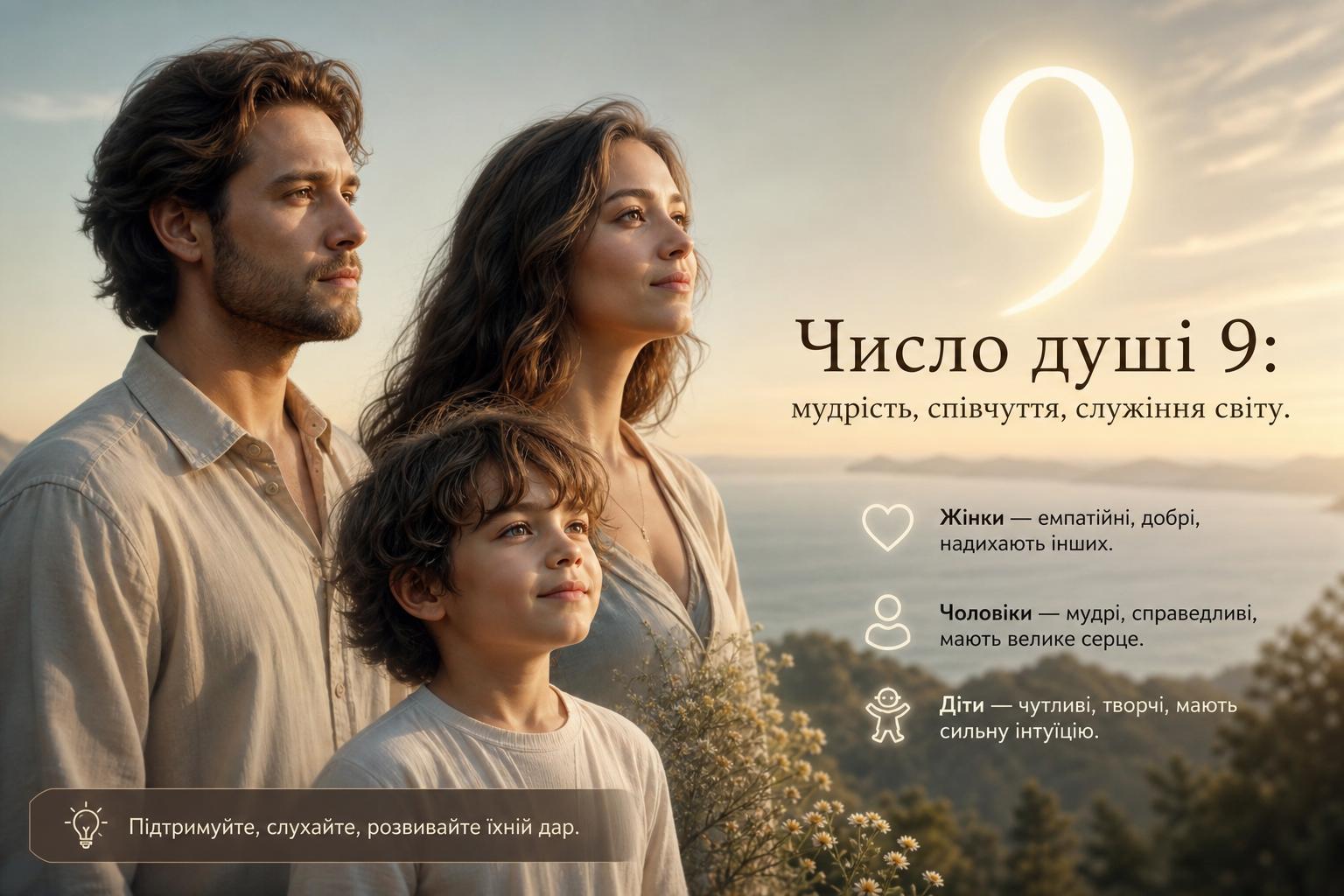 Число душі 9: значення, характеристика жінок, чоловіків і дітей. Практичні поради для батьків Число душі 9: значення, характеристика жінок, чоловіків і дітей. Практичні поради для батьків