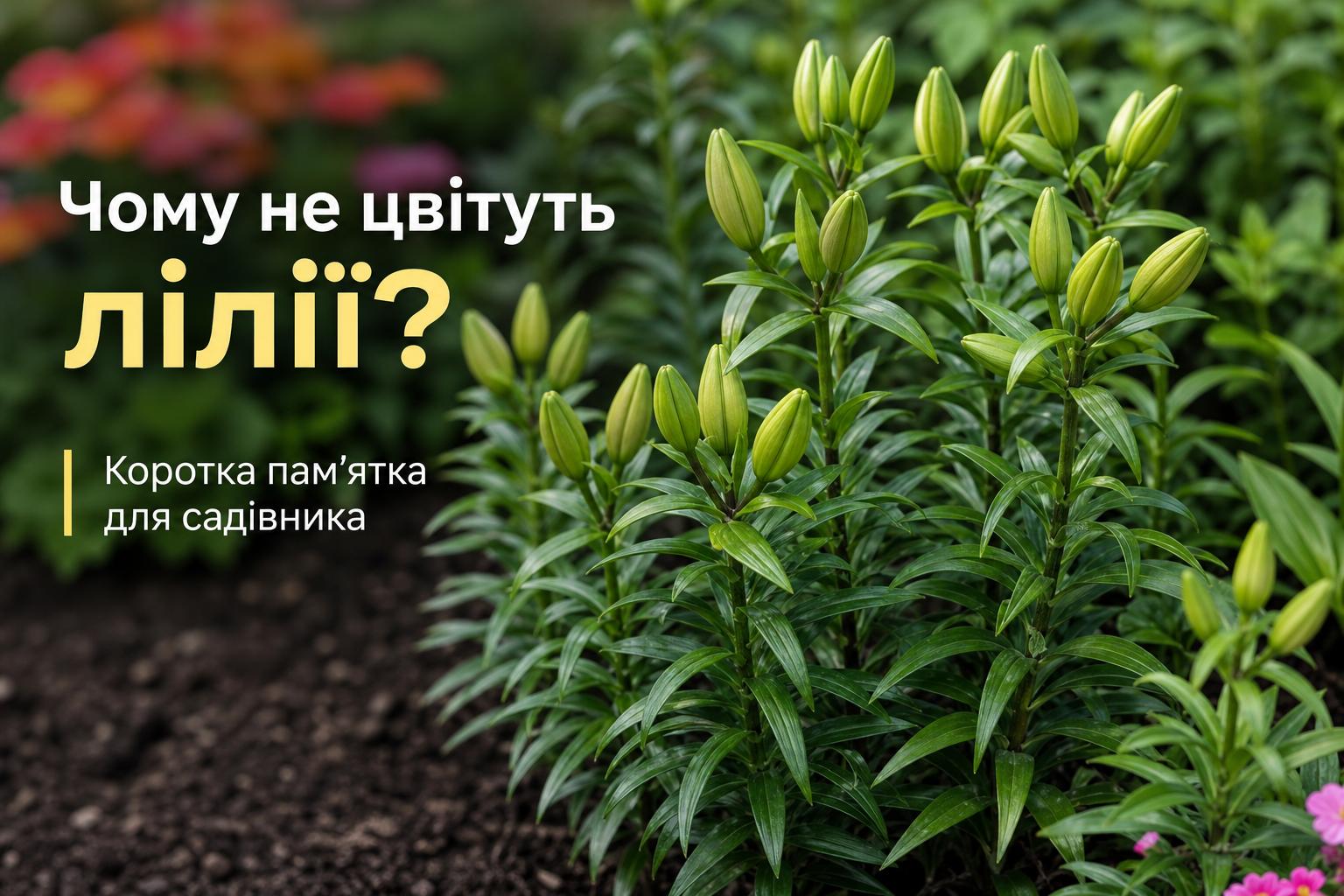 Чому не цвітуть лілії, що робити, основні причини. Коротка памʼятка для садівника Чому не цвітуть лілії, що робити, основні причини. Коротка памʼятка для садівника